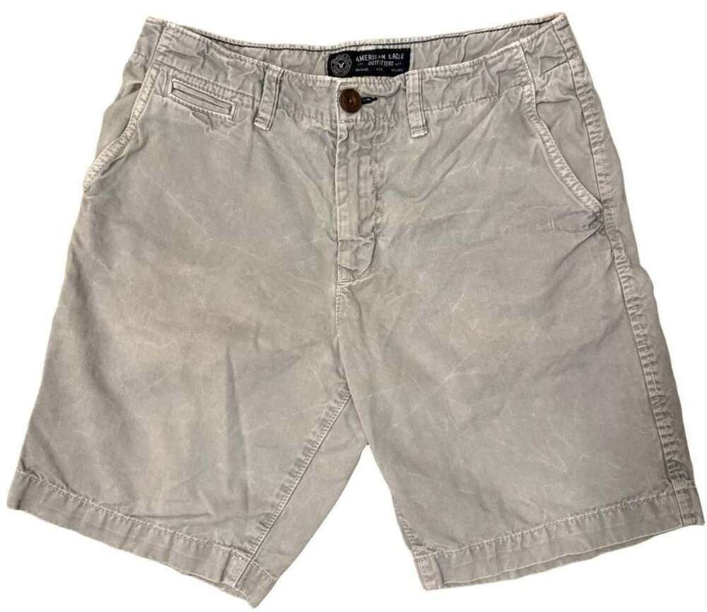 American Eagle AE Men’s Classic Chino Shorts Preppy Y2K sz 30 Beige Khaki 9”